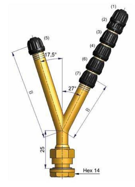 VENTIL TUBELESS - Tovorni krivi 8140
