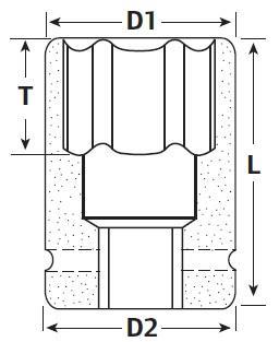 KLJUČ NASADNI - 17 Ingersoll 1/2" (dolgi)