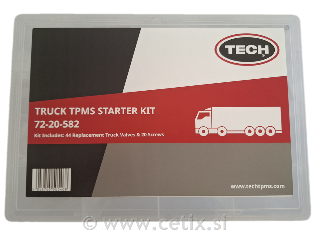Profesionalni TPMS začetni set za tovorna vozila (44 ventilov + vijaki)