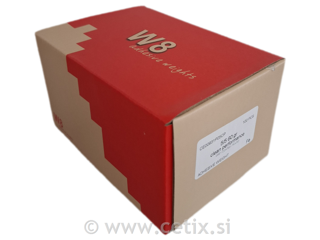 Lepljive uteži za osebna vozila – Clean Performance, sive, 60 g