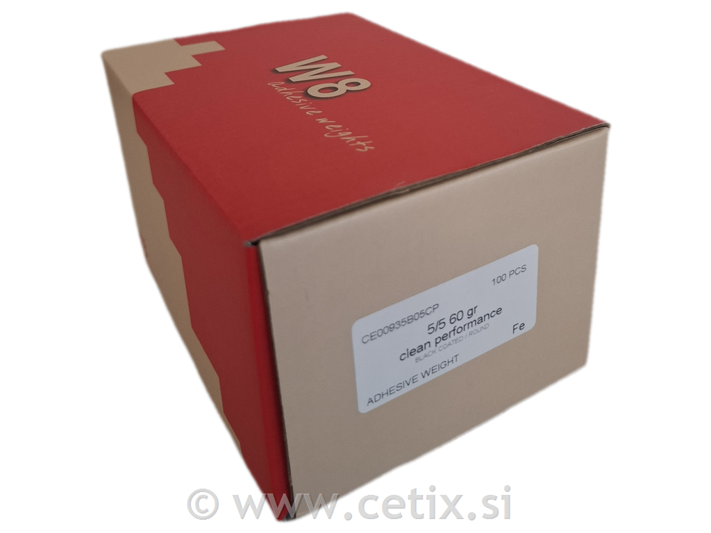 Lepljive uteži za osebna vozila – Clean Performance, črne, 60 g