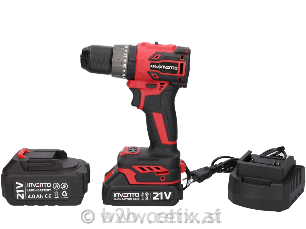 INVENTO - Baterijski brezkrtačni udarni vrtalnik A 74U 3/8"