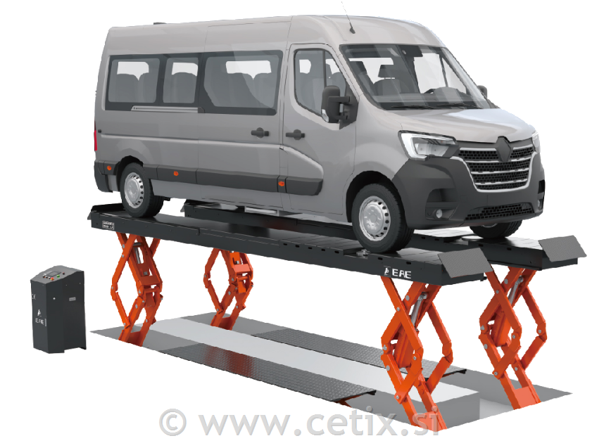 EAE - EX8 neodvisno dvigalo z 2 platformama (za optiko in težka tovorna vozila)